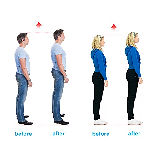 Image of LTOHOE Height Increase Insoles, Heel Shoe Lifts for Achilles Tendonitis and Leg Length Discrepancy, Shoe Inserts to Make You Taller, Heel Cushion Inserts for Men & Women Grey 1.4 inch Height