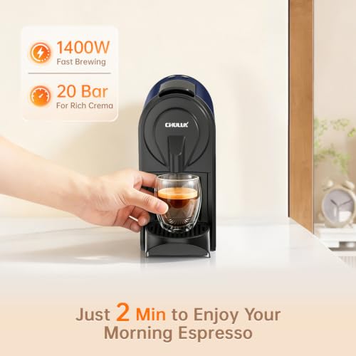 Image of CHULUX Bafe-Pro Compact Espresso Coffee Machine for Nes Original Pods, Navy