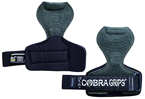 Image of Cobra Grips Weight Lifting Gloves with Adjustable Neoprene Padded Wrist Wraps - Heavy Duty Alternative to Power Lifting Hooks for Deadlifts