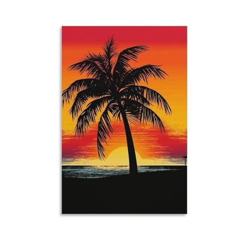Peinture sur toile moderne coucher de soleil grand format