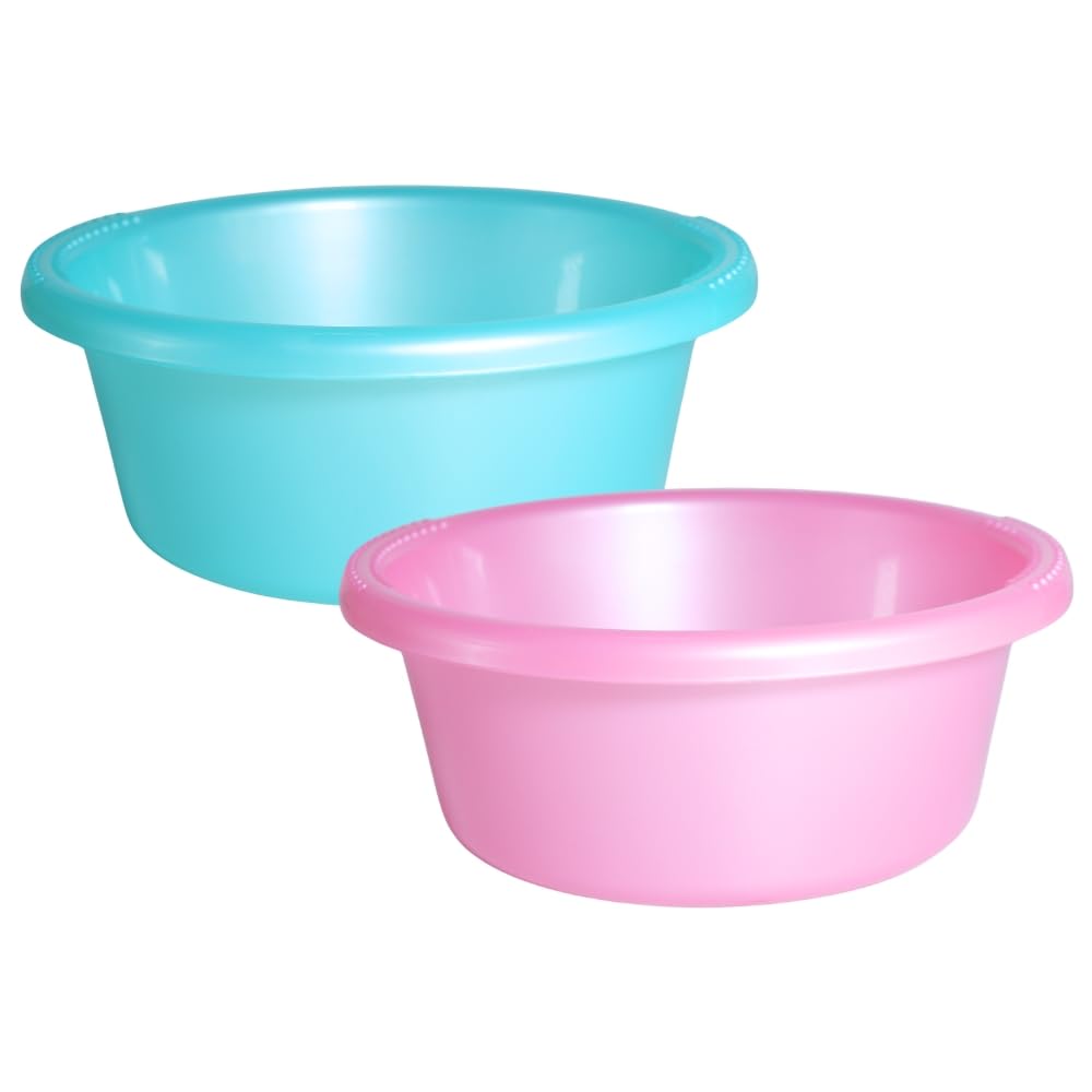 Sunaira Bowlpro Multipurpose Round Plastic Bowl 750 ml for Mixing,Serving,Washing Fruits & Vegetables,Hair Colour,Dough and Food Storage|Food Grade,Stackable|Kitchen,Salon|Set of 2|Green Pink-image-29