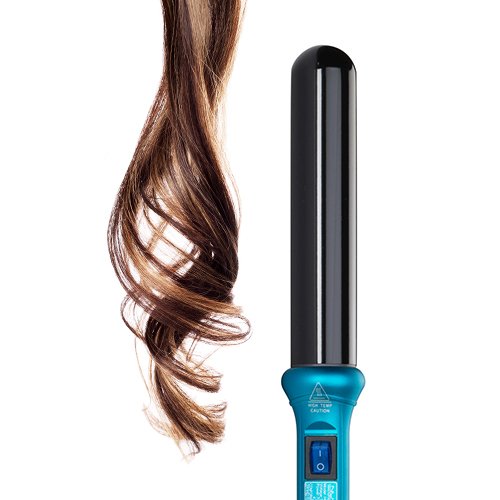 NuMe Classic Ceramic Curling Wand - Tourmaline 32mm Barrel Hair Curler, Negative Ion Conditioning, F
