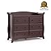 Storkcraft Avalon 6 Drawer Double Dresser (Espresso) – Dresser for Kids Bedroom, Nursery Dresser Organizer, Chest of Drawers for Bedroom with 6 Drawers, Classic Design for Children’s Bedroom