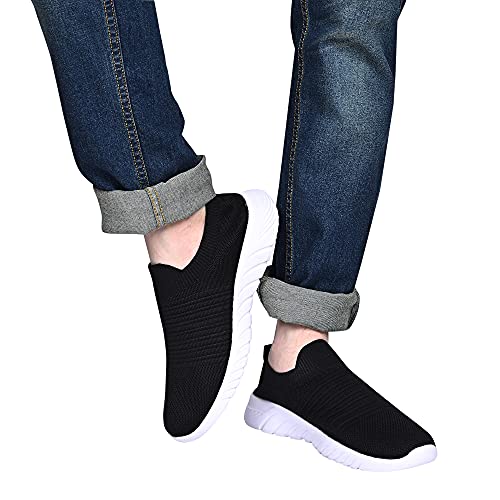 Image of SKITTER Men's Lightweight Slip-On-Shoes Polyester Material Black Color Footwear (GN-110)