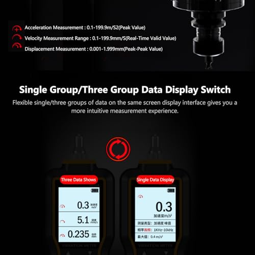 sw-65a digital vibration meter high-accuracy vibrometer analyzer measuring machine handheld digital electric power vibration sensor meter for machinemanufacturing