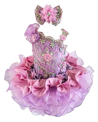 Jenniferwu Baby Girl Pageant Dress Handmade Beaded Dresses Toddler Pageant Girls Princess Dress G003PP 3T