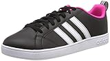 Cómodo forro textil. adidas Vs Advantage, Zapatillas de Tenis para Mujer, Negro Core Black/FTWR White/Shock Pink, 36 2/3 EU