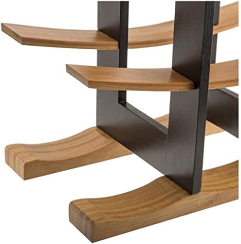 Soporte para botellas de vino de bambú para 9 botellas miniatura 3