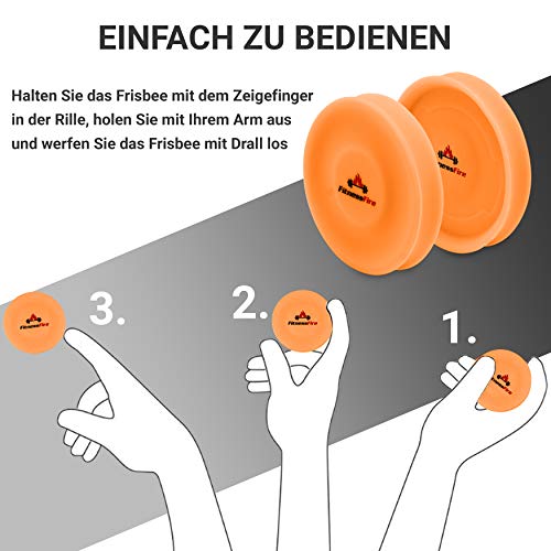 3er Set Mini Frisbee - Die kleine Frisbeescheibe fliegt über 60 Meter weit - Die Neue Trendsportart - Alternative zum gewöhnlichen Frisbeesport – Bild 5
