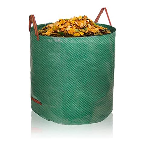 BigDean Laubsammler Gartenabfallsack 500L - 150g/m² selbststehend 3 Griffe robust wasserdicht & faltbar Laubsack groß& stabil Gartensack Grünschnitt Gartenabfall Müllsack Cover