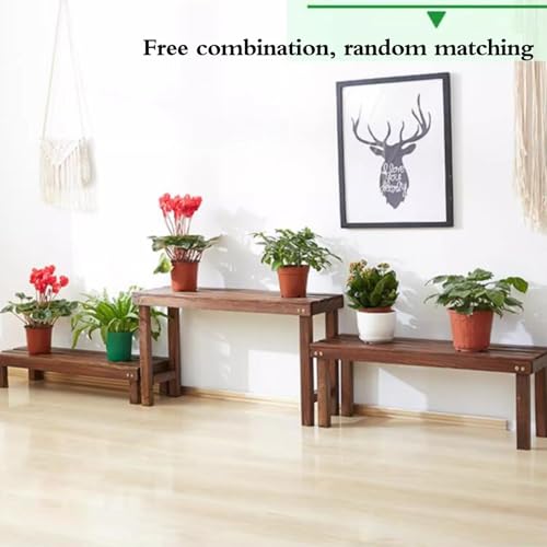 Contenitori per piante in legno per vasi da fiori, panca lunga, per piante da interno/esterno, giardinaggio e decorazione domestica, con ripiani
