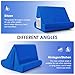 Sttargxing Universal Multi-Angle Tablet Holder - Soft Pad Stand with Net Pocket & Phone Stands for Lap, Knee, Sofa and Bed Phone Pad Stands(Blue)