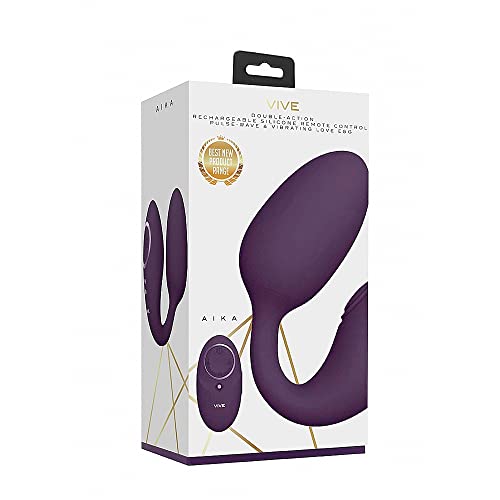Œuf vibrant contre la routine amoureuse Aika Pulse Wave Purple Shots Vive - 2