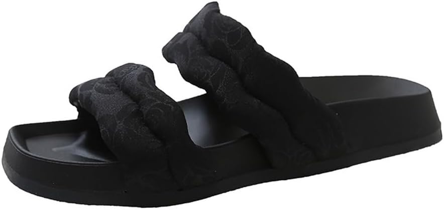 超人気商品！[エイチディーティーシーエスエム] 女性用厚底中国風スリッパ 多用途でカジュアルな女性用厚底サンダル インサイドジッパー