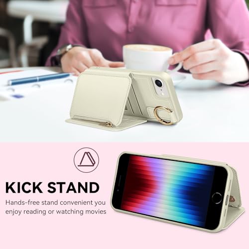 Coque iPhone SE 2020 antichoc Kuafcase finition matte blanc vieilli