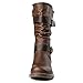 GLOBALWIN Mid-Calf Brown Comfortable Fashion Dress Boots For Women Low Heel Size 8M