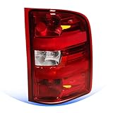 STRECOS Tail Lights Compatible with 2007-2013 Chevy Silverado 1500 2500HD 3500HD GMC Sierra 2500HD 3500HD Taillight Assemblies Rear Brake Lamps Red Border (Right Passenger Side)