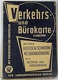  Verkehrs- und Bürokarte Bezirke Rostock, Schwerin, Neubrandenburg mit Bezirks- und Kreisgrenzen