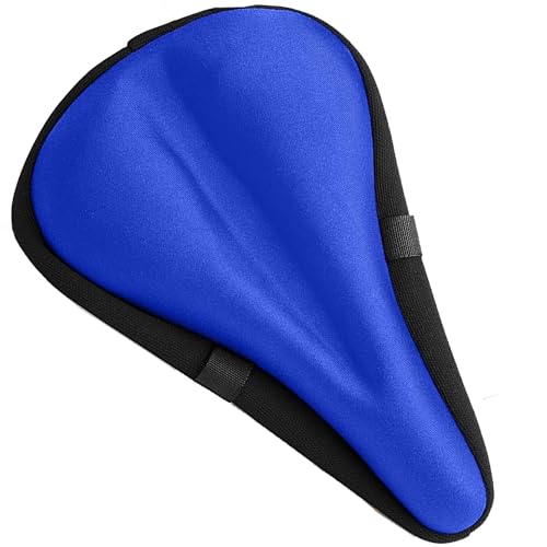 Image of Bikeroo Comfort Bike Seat Cushion - Padded Gel Cover for Exercise, Mountain & Road Bikes, Universal Fit for Peloton & Stationary Bikes