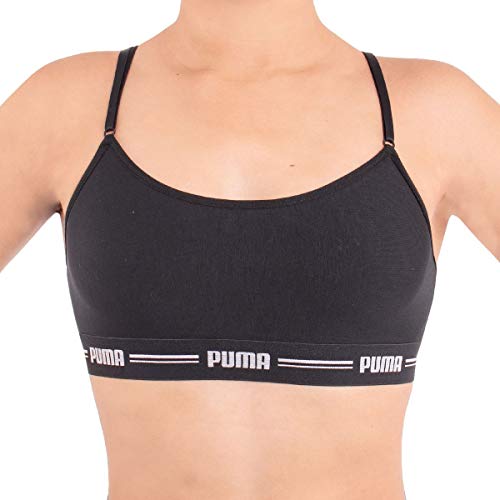 Soutien Soutien com Alça Reguláve, Puma, Feminino, Preto, GG