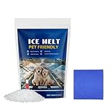 WMTBSRSW Pet Safe Ice Melt, Snow & Ice Melter, Fast-Acting Pellets, Calcium Magnesium Acetate Formula, Deicer/Ice Remover for Driveway, Concrete, Sidewalk & Outdoor Spaces