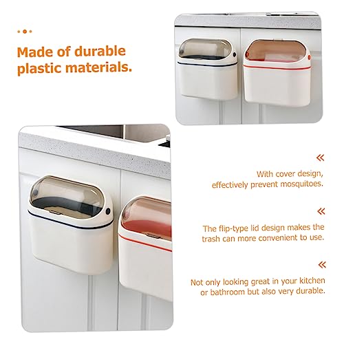 Caneca de basura rectangular para pared en plástico azul oscuro miniatura 6