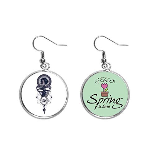 Pendientes de primavera Iceberg Compass antiirritación | Joyas ligeras con colgante de estrellas