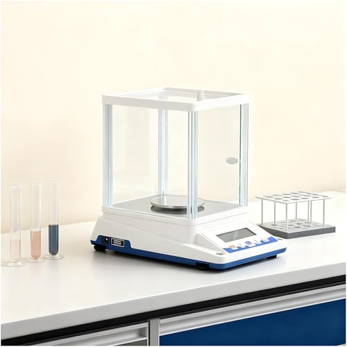 SHEUAO Balanza Científica Analítica De Laboratorio,Báscula Electrónica Digital Inteligente De Alta Precisión,Incluye Puerto De Salida Rs-232,para Laboratorios,Farmacias,Joyerías,Plantas 0.0001g/120g