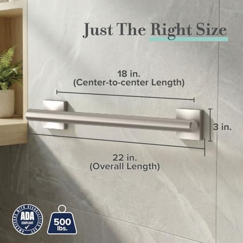 Image of Gatco 952 Elevate, Grab Bar, 18 inch, Satin Nickel