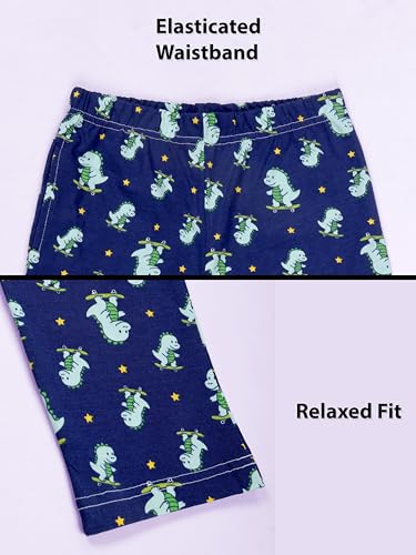 Image of KiddoPanti Boys Printed Pyjama | 100% Cotton Single Jersey Fabric | All Over Printed Design | Relax Fit & Ankle Length | Pyjama Pant