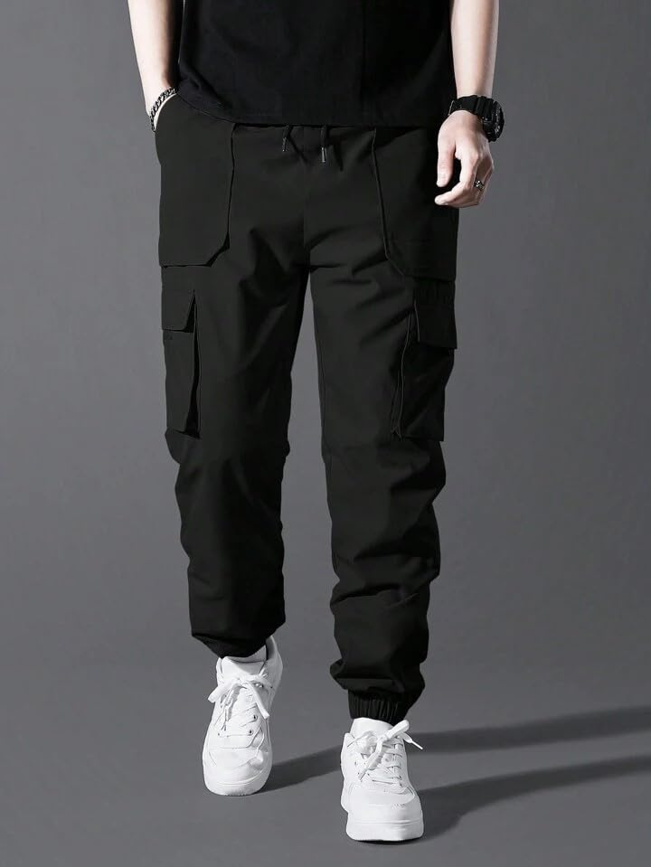 Image of Samfor Polyester Track Pants for Men || Men Track Pants || Men Stylish Track Pant || Cargo Track Pant for Men || Track Pant with Multiple Pockets