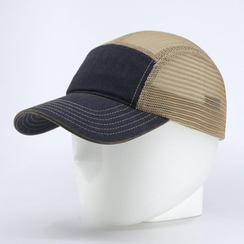 Image of The Vintage Year Distressed Cotton Unstructured Soft Mesh Breathable Adjustable Dirty Wash Dad Hat Trucker Baseball Cap