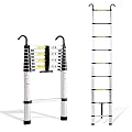 Ladders Ladders,Telesladder Telesattic Ladder for Home Loft Ladder with Detachable Hook, Safety Design Portable Extension Ladder, Max Capacity 150Kg/2.300cm