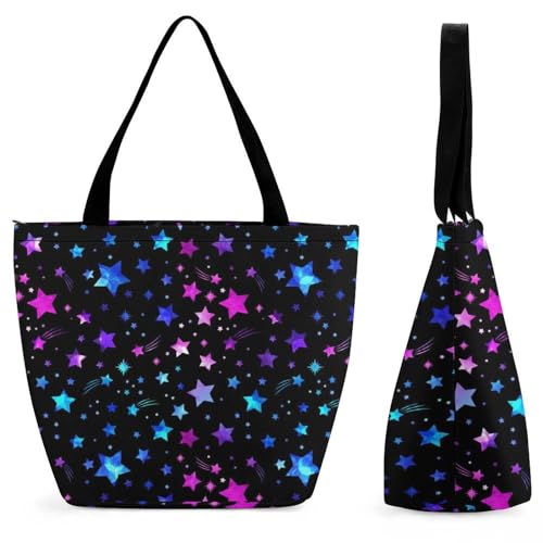 Sac à main pour femme étoiles bandoulière idéal shopping et voyage