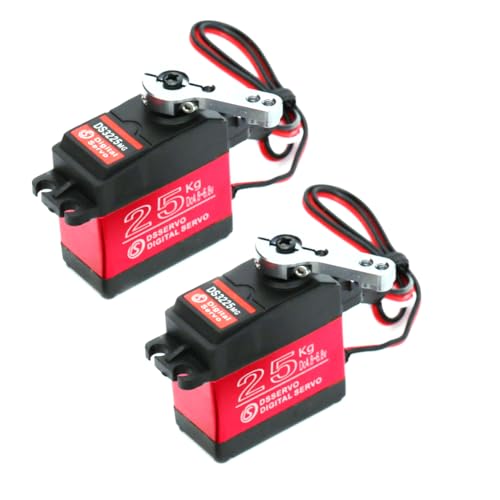 Servo DS3225 25KG étanche NIDONE : moteur de direction numérique CNC en aluminium, lot de 2