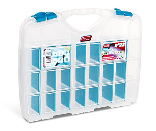 Tayg 022593 Collection Nr.22 Sortimentskasten 22 Home / 312 x 238 x 51 mm/bis zu 26 Fächer/blau-transparent,