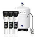 Puri 3 EFRO Under Sink Water Filtration System PPU-1100RO Reduces TDS Rust Chlorine and Heavy Metals, Improves Taste and Odor with Stainless Steel Faucet