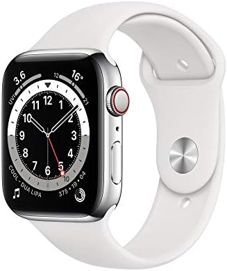 Apple Watch Series 6 GPS + Cellular, 44mm Silver Stainless Steel Case with  White Sport Band - Regular : Amazon.com.au: Home