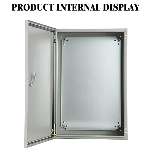 Electrical Enclosures 24”Hx16”Wx10”D Nema 4X Steel Electrical Box W/Removable Inner Panel,Water & Dust Proof Ideal For Outdoor/Indoor Electrical Junction Box. #TOP5
