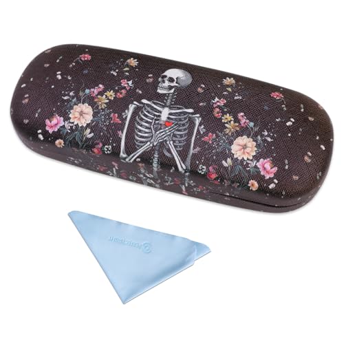 Image of PERFECTSIGHT Hard Shell Eyeglasses Case, PU Leather Protective Glasses Case, Cute Eyeglass Case for Women Men Girls
