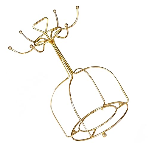 MUCKLILY 1Pc Vintage Metal Wire Tree Stand Cup Holder for Mugs Removable Design Space Saving Storage for Organizing and Displaying Mugs Kitchen Bar