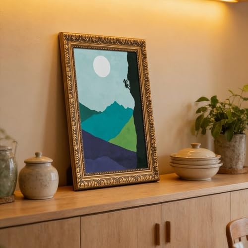 Poster minimaliste géométrique escalade déco murale salon