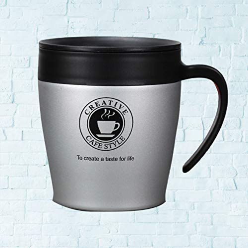 Upkoch Copo de café em aço inoxidável, caneca térmica, xícara de café de negócios, copo térmico, com