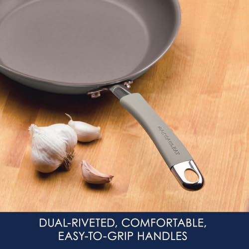 Image of Rachael Ray Cucina Nonstick Cookware Pots and Pans Set, 14-Piece, Sea Salt Gray