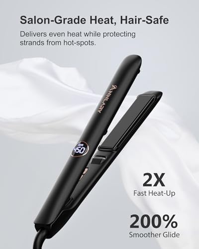 Hair Straightener 1 Inch Flat Iron and Curler 2 in 1 — alternate angle