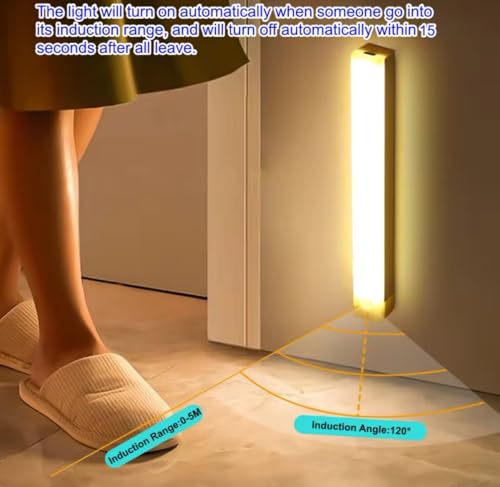 Kit de 4 tiras LED con sensor de movimiento luz cálida miniatura 3