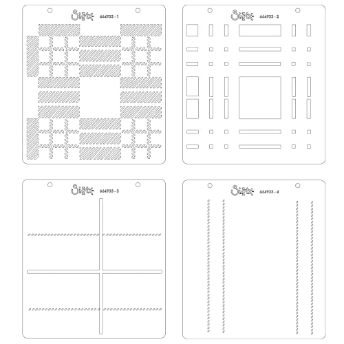 Sizzix Layered Stencils 4PK Tartan, One Size - Image 2