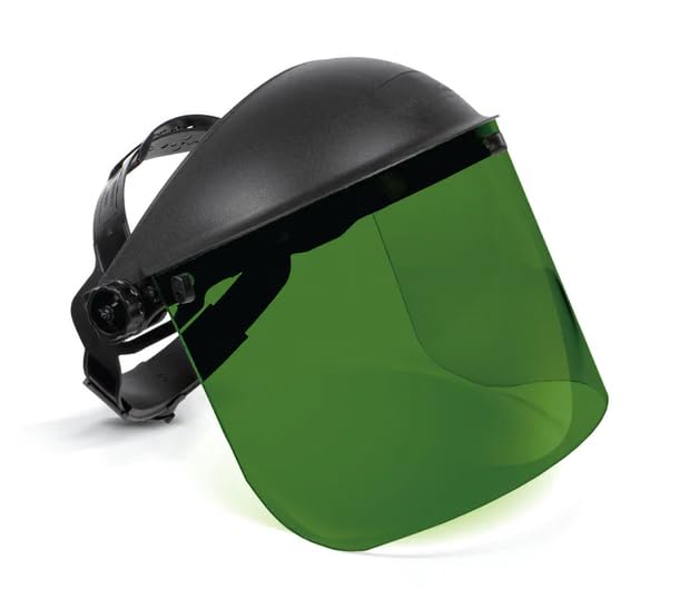 Phillips Safety Laser Welding Face Shield Shade 3 - Adjustable - High Optical Quality - ANSI Z136.1 Compliant - OD 6+ @ 190-400nm,9,000-11,000nm - OD 7+ @ 1,020-1,100nm - OD 5+ @ 870-1,200nm - 1 Pack