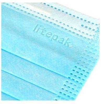 125-Pack Litepak Disposable Face Mask Premium Comfort Earloops With Dispenser Box (Blue) #TOP6