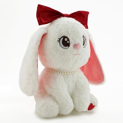 Image of White Bunny Soft Toy for Kids Stuffed Soft Toy with Cute Hug-Friendly Plush for Babies, Toddlers & Children Safe, Lightweight & Easy to Clean (28CM)